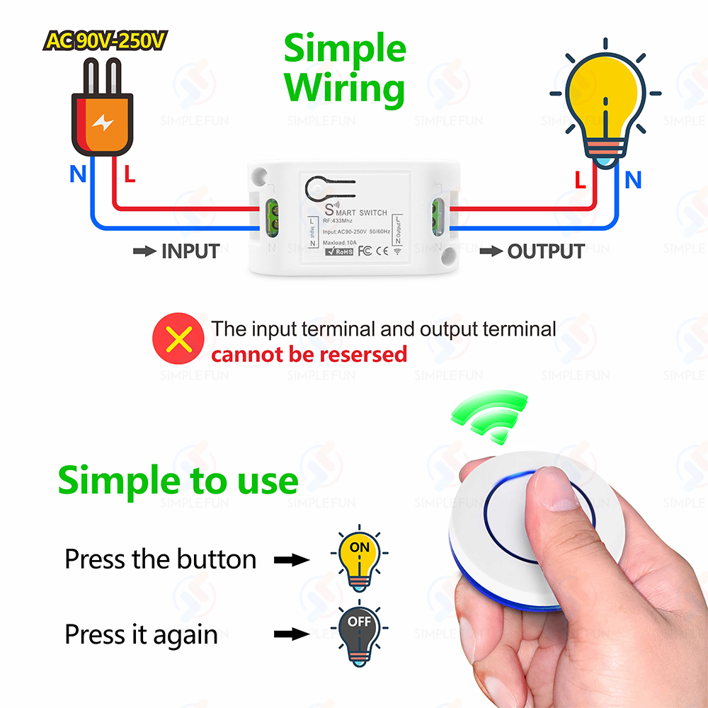 Wireless RF433MHz Remote Contr - Sonoff Basic ulasan dan harga