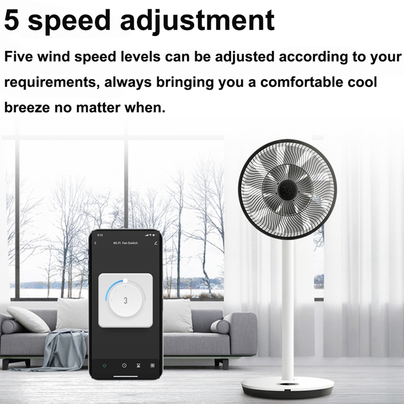 Smart Wifi Fan Switch 5 Speed  - Tuya Smart ulasan dan harga