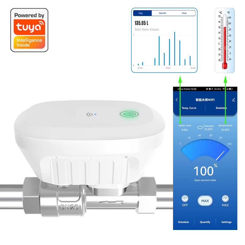 Smart WiFi Valve Meter Water F - Home Assistant Tuya ulasan dan harga