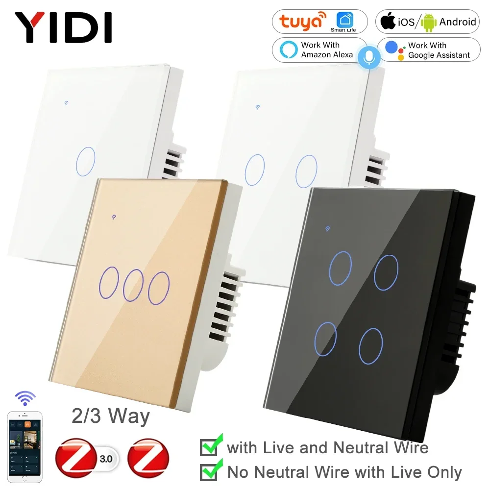 ZigBee 1 2 3 4 Gang with No Ne - Tuya 4 Channel ulasan dan harga