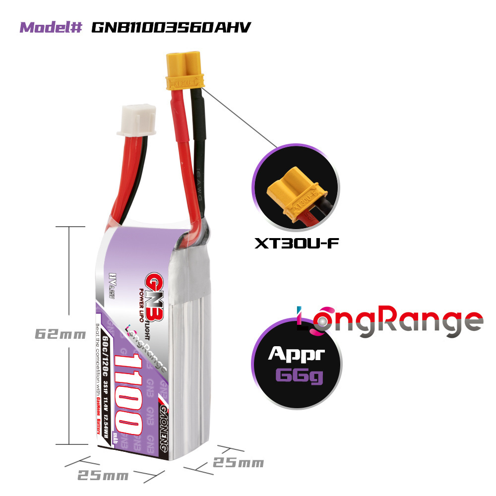 GNB 1100mAh 2S 3S 4S 6S 60C/12 - Shelly Plug ulasan dan harga