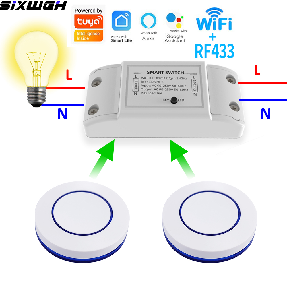 16A WiFi Tuya Smart Switch Wir - Smart Relay Tuya ulasan dan harga