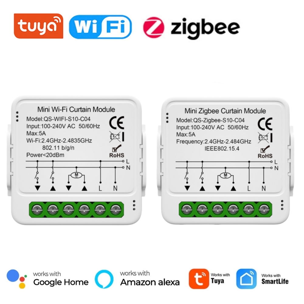Tuya WiFi Zigbee Smart Curtain - Tuya 4 Channel ulasan dan harga